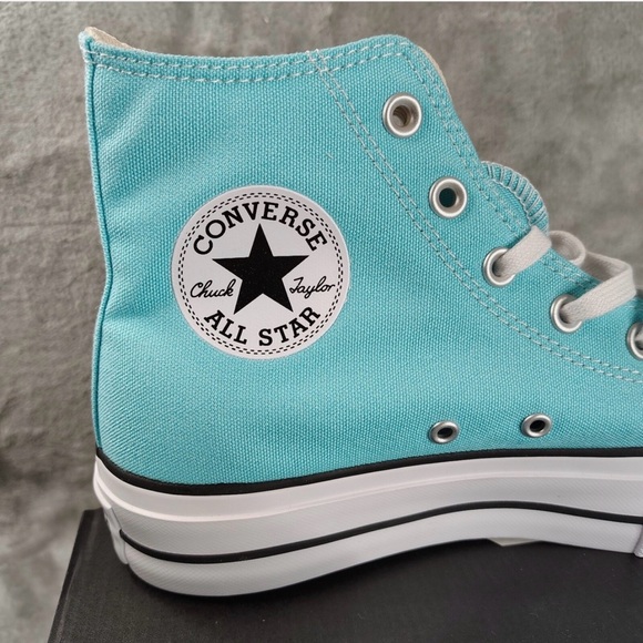 Converse Chuck Taylor Platform High Triple Cyan Men's Size 9 / Women's Size 11 - Picture 4 of 8